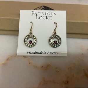 Gold and Purple Earrings